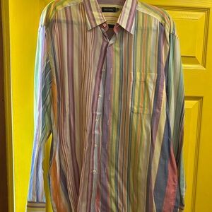 St Croix Multicolor Striped Men's Shirt